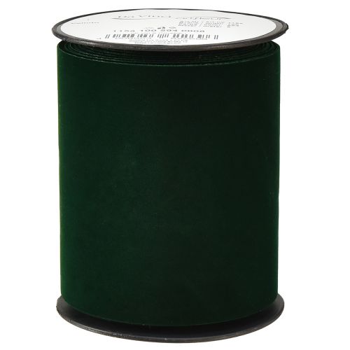 Article Ruban velours vert ruban large velours vert foncé 100mm 8m