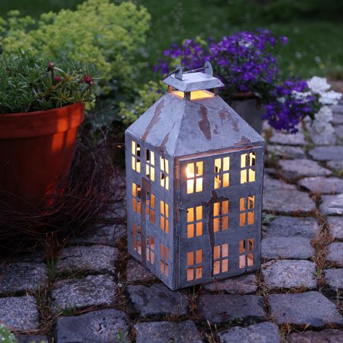 Article Lanterne décorative vintage en métal maison lumineuse Shabby Chic H35cm