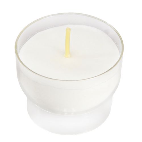 Floristik24 Bougies votives blanches avec coupelle Ø4,3cm 25 pcs