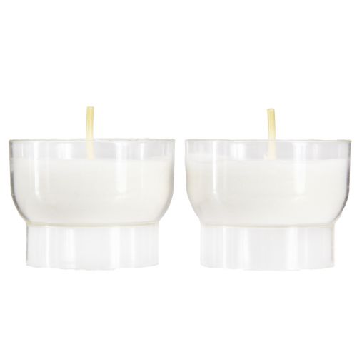 Floristik24 Bougies votives blanches avec coupelle Ø4,3cm 25 pcs