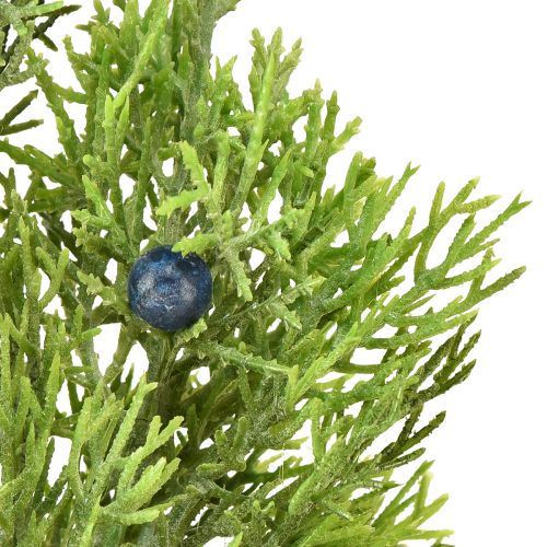 Article Genévrier avec baies branches artificielles vert bleu L42cm 4pcs