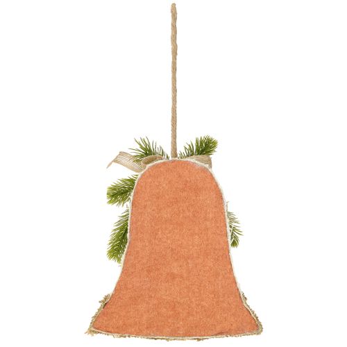 Article Décoration murale rustique de cloches de Noël, branches de sapin en jute, pommes de pin