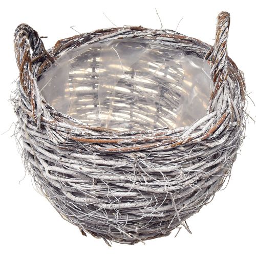 Floristik24 Ensemble de paniers en osier lavé blanc - 3 tailles (42 cm, 36 cm, 26 cm) - Polyvalent pour la décoration et le rangement - Lot de 3 pièces