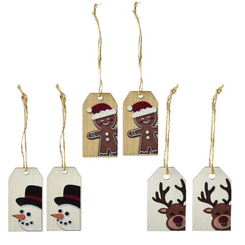Article Étiquettes de Noël étiquettes cadeaux Noël 6cm 6pcs