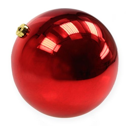 Boule de Noël en plastique grande rouge Ø25cm