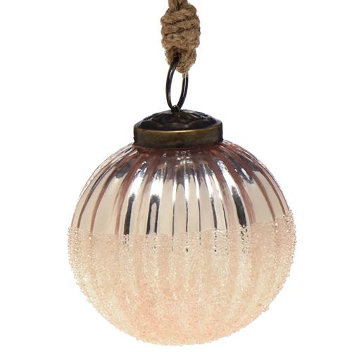 Floristik24 Boules de Noël en verre boules en verre rose vintage Ø7cm 6pcs