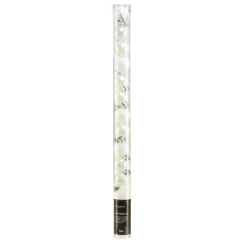 Article Boules de Noël nacre plastique blanc Ø3cm 14pcs