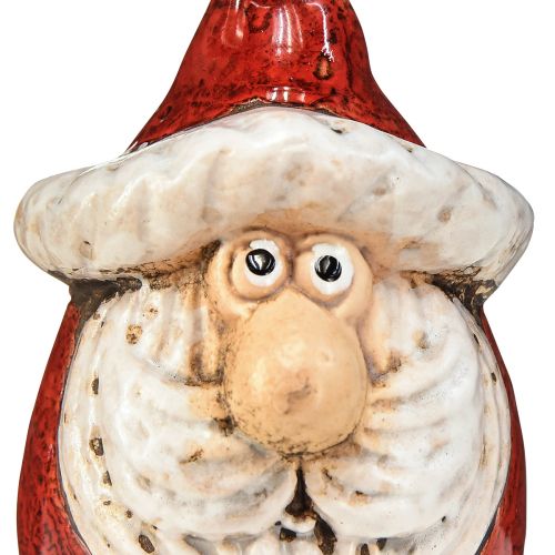 Article Jolie figurine de Père Noël en céramique, rouge et blanc, 10 cm - décoration de Noël parfaite - 4 pièces