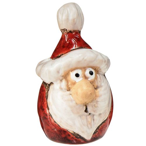 Floristik24 Figurine Père Noël en céramique, rouge, 7 cm – Décoration de Noël festive – 6 pcs