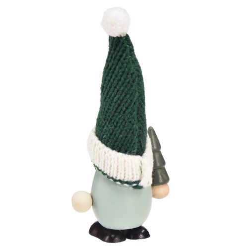 Article Nain de décoration de Noël en bois de nain vert menthe H14cm 6 pcs