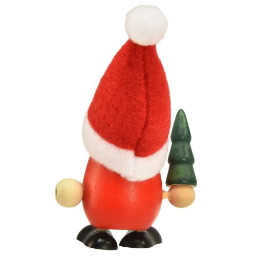 Article Nains de Noël nains décoratifs bois rouge vert H10,5/12cm 6 pièces