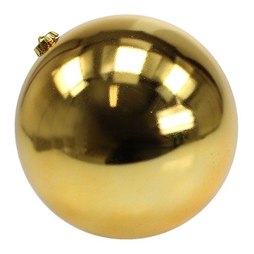 Article Boule de Noël en plastique grande dorée Ø25cm