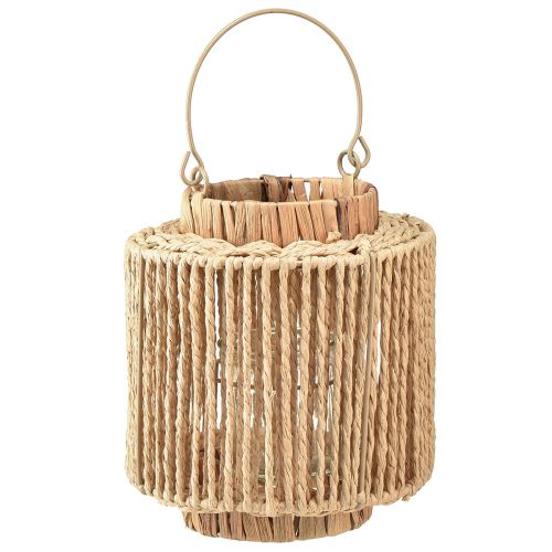 Floristik24 Lanterne raphia avec anse fibre naturelle métal Ø19cm H21cm