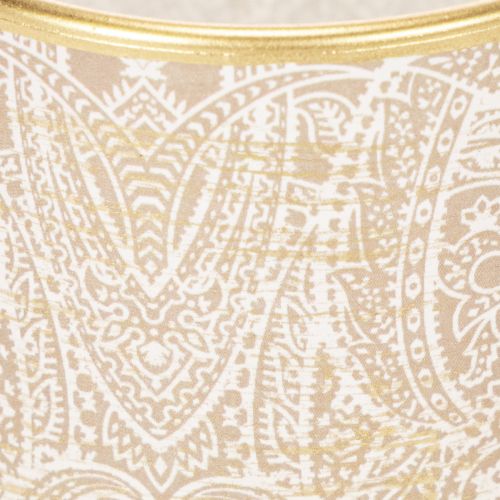 Porte-bougie chauffe-plat en verre à motif cachemire, Ø8 cm, H9 cm, lot de 2 | Floristik24.be