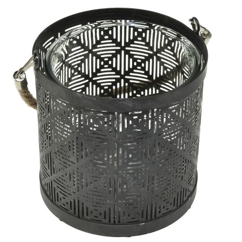 Article Lanterne lanterne décorative en métal poignée anthracite Ø16cm 2pcs