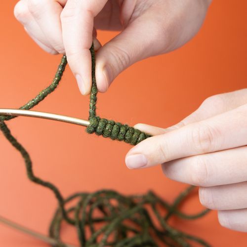 Article Cordon en laine verte avec fil doré, 5 m x 5 mm avec fil métallique, pour la décoration et les loisirs créatifs