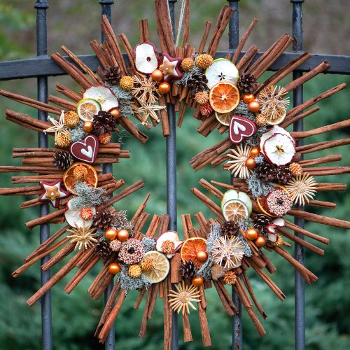Article Décorations de sapin de Noël étoiles en paille Ø5-6cm 25 pcs