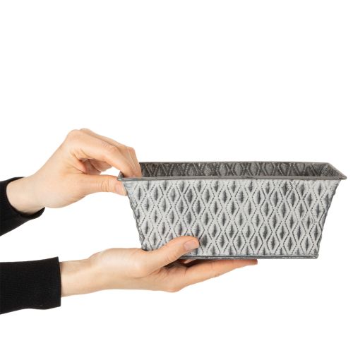 Bol en zinc à motif losange 22cm×12cm | Floristik24.be