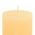 Floristik24 Bougies bougies piliers de couleur claire abricot 60×100mm 4pcs