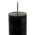 Bougies coniques bougies teintes en noir 34×240mm 4 pcs | Floristik24.be