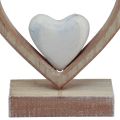 Floristik24 Support décoratif coeur en bois décoration de table vintage H17,5cm