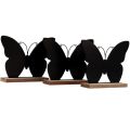 Floristik24 Décoration de table décoration bois papillon noir naturel 12cm 6pcs
