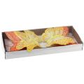 Floristik24 Papillons décoratifs sur plumes en fil orange jaune 7×11cm 12pcs