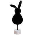 Floristik24 Décoration de table sur pied décoration lapin de Pâques feutre noir 50cm