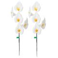 Lys calla artificiel à étamines jaunes, fleurs décoratives, 35 cm, lot de 10 | Floristik24.be