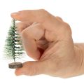 Mini sapins de Noël artificiels enneigés, 6 cm, lot de 12, pour décorer votre table pendant les fêtes. | Floristik24.be