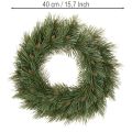Couronne artificielle de branches de pin avec petites pommes de pin, 40 cm | Floristik24.be