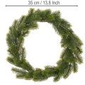 Couronne artificielle de sapin vert pour décoration de porte, 35 cm | Floristik24.be