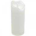 Floristik24 Bougie LED avec minuteur bougie pilier blanche en cire véritable H17cm