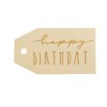 Floristik24 Étiquette cadeau papier imprimé Happy Birthday 4×7cm 24pcs