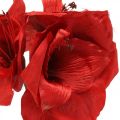 Floristik24 Amaryllis rouge fleur en soie artificielle avec trois fleurs H40cm