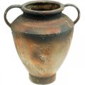 Floristik24 Amphore aspect antique pour vase à plantation décoration de jardin en métal H29cm