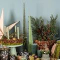 Sapin de Noël artificiel avec socle en bois pour décorations de Noël, 80 cm | Floristik24.be