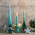 Sapin de Noël artificiel, fin, avec base en bois, 40 cm | Floristik24.be