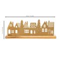Décoration silhouette de maison pour l'Avent sur socle en bois 29 cm | Floristik24.be