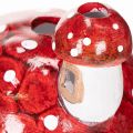 Maison décorative en forme de champignon pour bougie chauffe-plat, peinte à la main avec tourelle, 21 cm | Floristik24.be