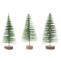 Mini sapins de Noël artificiels enneigés, 6 cm, lot de 12, pour décorer votre table pendant les fêtes. | Floristik24.be