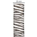 Ruban cadeau à motif zèbre, 25 mm de large, 20 m de long | Floristik24.be