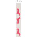 Ruban décoratif à motif teckel, ruban cadeau, 15 mm de large, 18 m de long | Floristik24.be