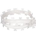 Ruban blanc décoratif à cœurs pour des idées de loisirs créatifs, 20 mm x 15 m | Floristik24.be