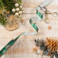 Ruban cadeau à carreaux pour les cadeaux de Noël, 15 mm x 20 m | Floristik24.be