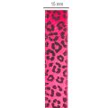 Ruban décoratif à motif léopard, rose, 15 mm x 18 m | Floristik24.be