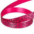 Ruban décoratif à motif léopard, rose, 15 mm x 18 m | Floristik24.be