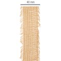 Ruban décoratif en coton, style rustique, à franges, 40 mm, 30 m | Floristik24.be