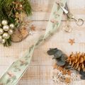 Ruban décoratif à motif de cerf, de forêt et de fleurs, 40 mm x 15 m | Floristik24.be