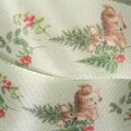 Ruban décoratif à motif de cerf, de forêt et de fleurs, 40 mm x 15 m | Floristik24.be